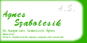 agnes szabolcsik business card